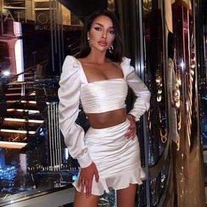 NOOKIE Cooper Skirt Set In White